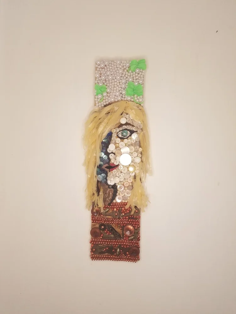 Recycled Materials Art Reflections of Friends A Girl of Belfast City