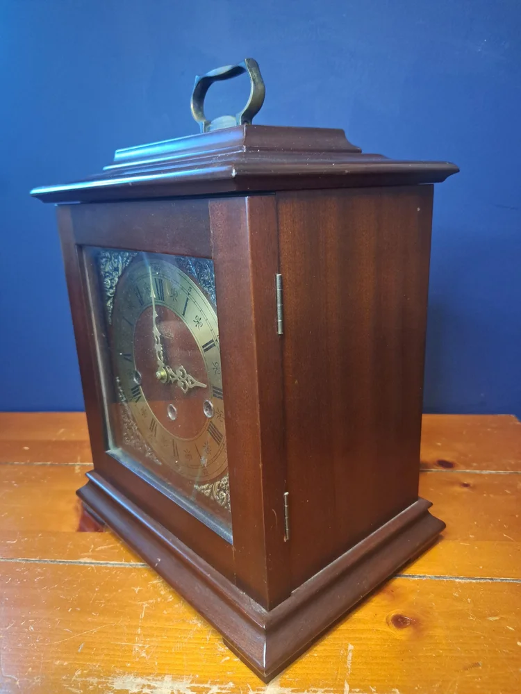 Vintage Welby Bracket Clock, Vintage Welby Chime Mantel Clock with German Mechanical Movement