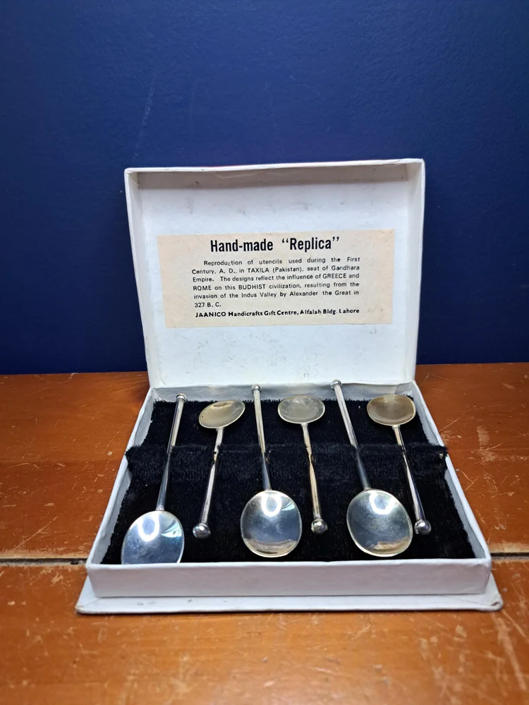 Vintage Hand Made Replica Spoons, Buddhist and Roman Spoons