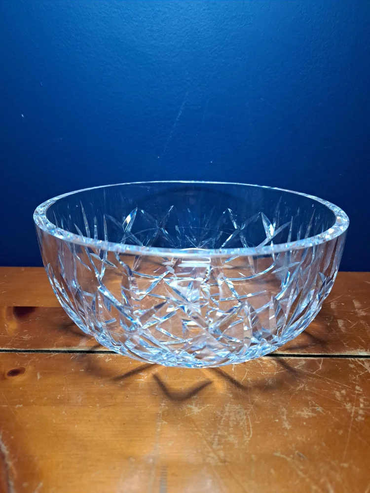Vintage Waterford Argalin Pattern Crystal Serving Bowl, Waterford Crystal Serving Bowl