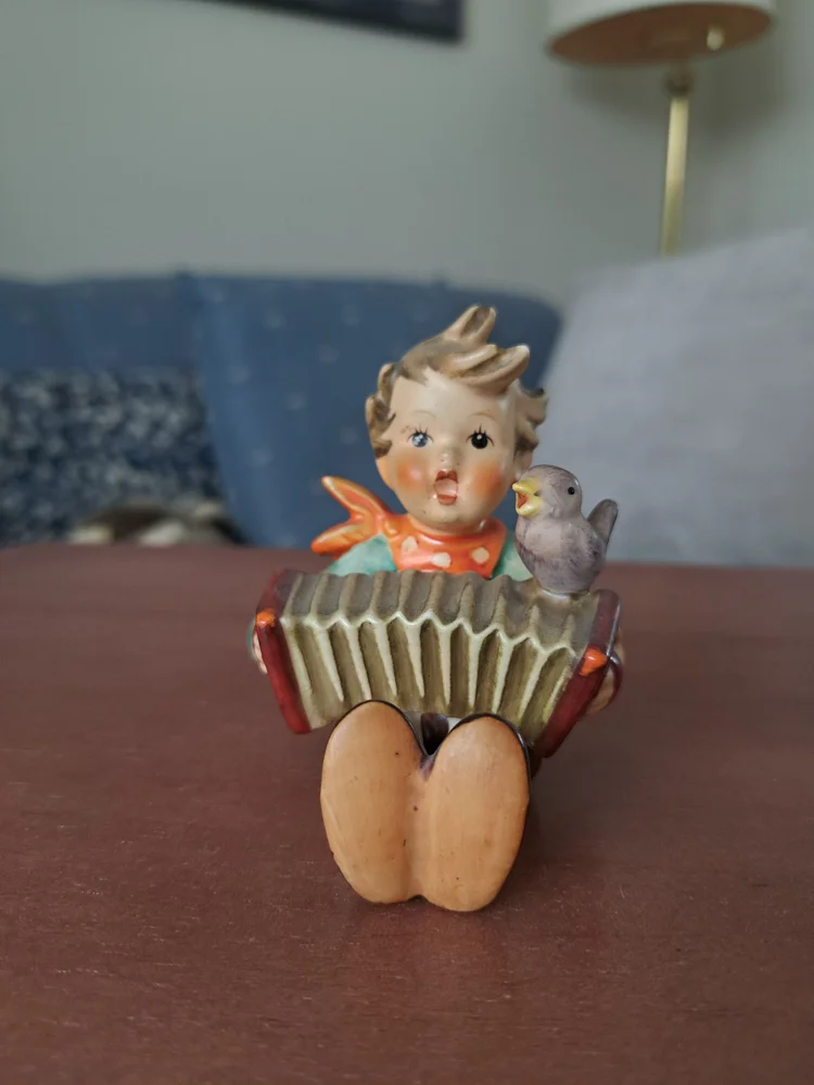Vintage Hummel Let's Sing, Vintage Hummel Figurine, Goebel Hummel Figure, Hummel 110 Boy and Accordion Figure