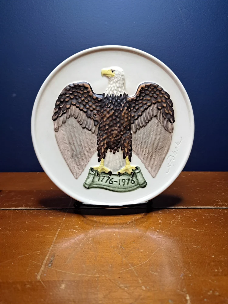 Vintage American Eagle Plate by Goebel 1975, Goebel Decorative Plate, Vintage Patriotic Plate, The Bicentennial Decorative Plate by Goebel