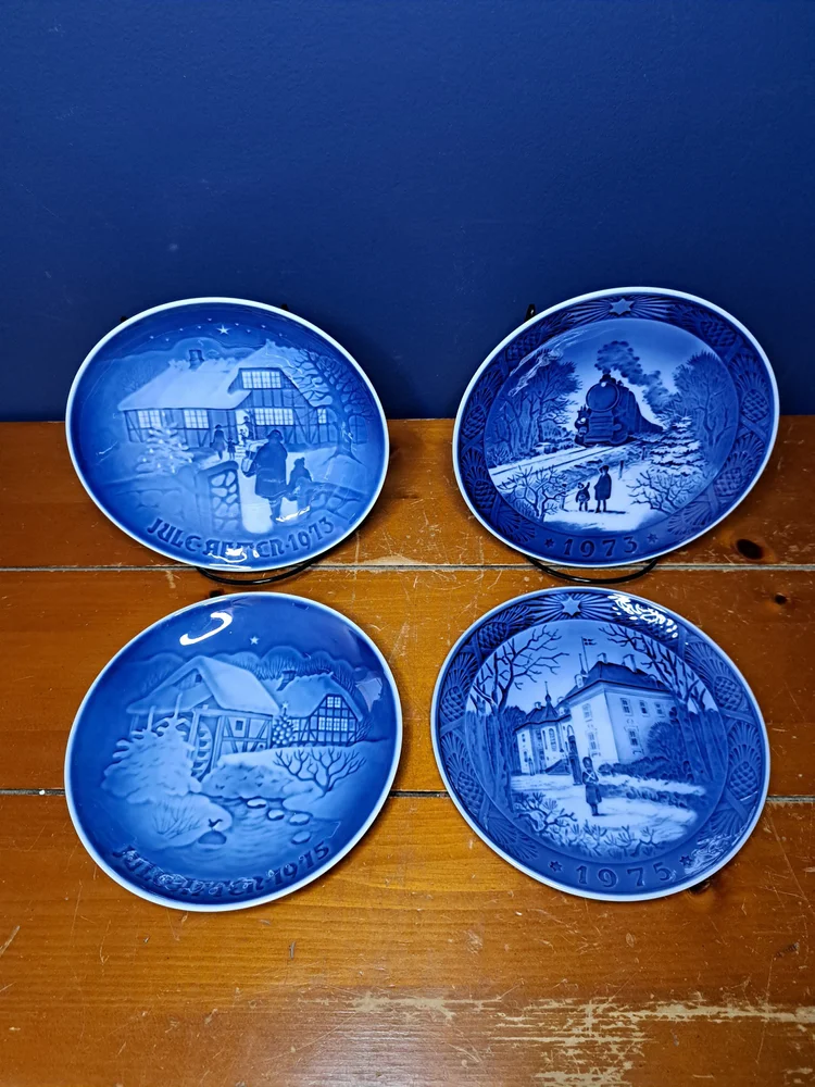 Vintage Bing & Grondahl Plates from the 70s, Country Christmas, Going Home for Christmas, Christmas at Old Water Mill, The Queen's Christmas