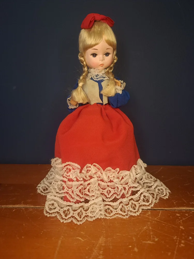 Vintage 1970s Miss July Doll, Darlin's of the Month Bradley Doll, Vintage Doll Miss July, Vintage Blonde Hair, Blue Eye Doll, Patriotic Doll